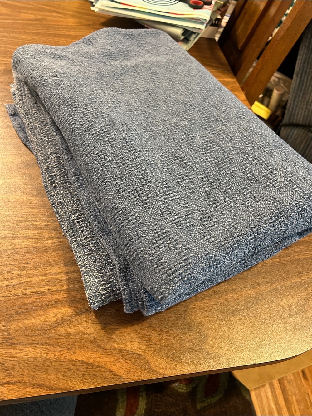 Soft Blue Cotton Throw Blanket - Cozy Everyday Layer